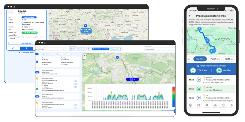 Panel monitoringu floty i aplikacja mobilna